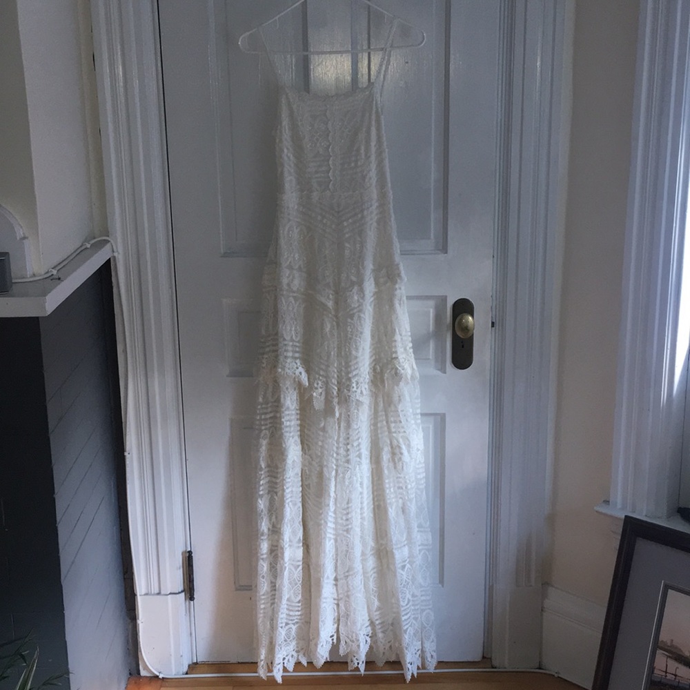 Lulus White Lace Maxi Dress